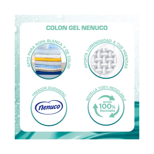 COLON Detergente perfumado gel Nenuco, COLÓN 34 lav. 1,7 l.