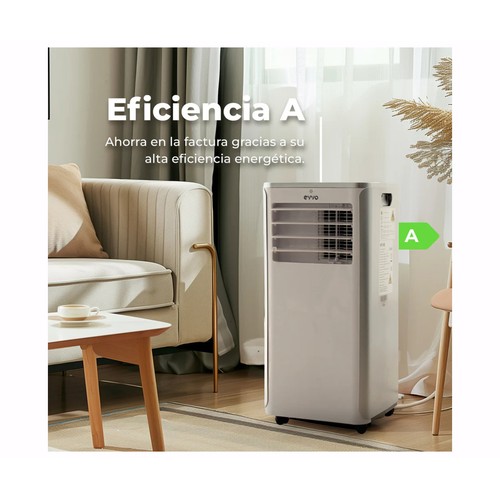 Aire acondicionado portátil EVVO P9 Frío y Calor, 2.250Frig/h,1.750 Kcal/h, A, A, gas refrigerante R290, (para estancias hasta 20m²)