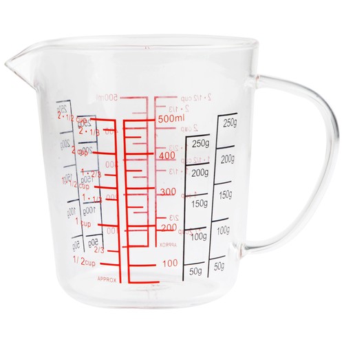 Jarra medidora de vidrio borosilicato, 0,5 litros ACTUEL.