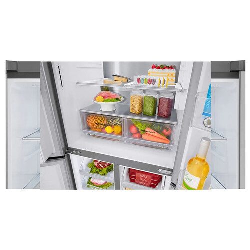 Frigorífico americano LG GML844PZ6F NO FROST, clasificación energética: F, H: 178,7cm, A: 83,6cm, F: 73,5cm, dispensador agua/hielo, capacidad total: 506L.