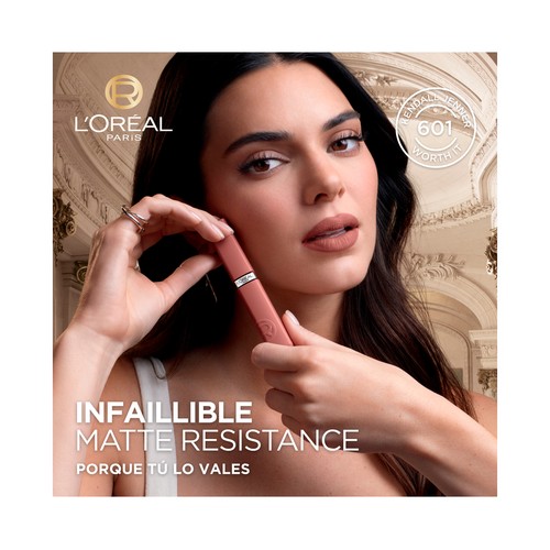 L´ORÉAL PARIS Infaillible matte resistance tono 601 Worht it Pintalabios líquido acabado mate.