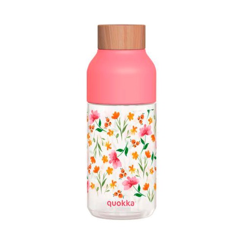 Botella ecozen 570ml, Ice pink flowers, QUOKKA