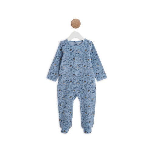 Pijama pelele de terciopelo para bebé IN EXTENSO, talla 56.