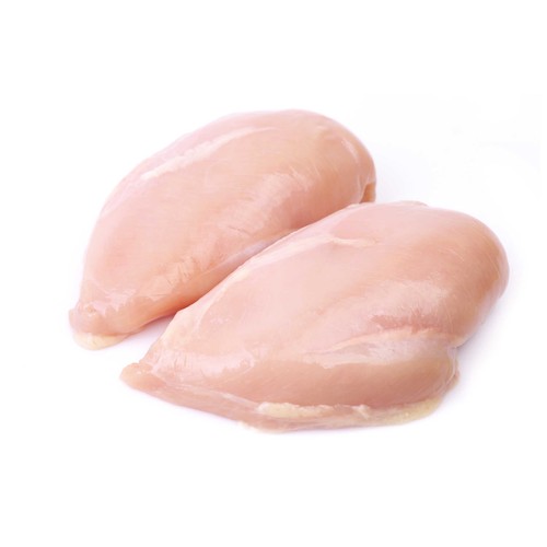 Pechugas enteras de pollo blanco Bandeja.