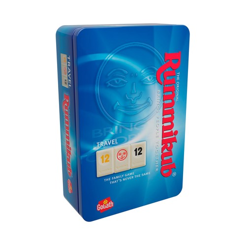 Rummikub Caja Metalica, Juego clásico de números GOLIATH