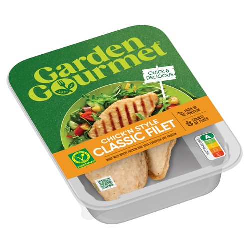 GARDEN GOURMET Chicken fillet a base de proteínas de soja y trigo 150 g.