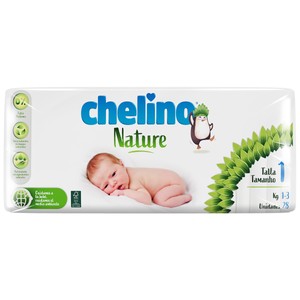 Chelino Nature Pañales Talla 1 para Bebés Recién Nacidos (1-3 Kg) 28 Uds.