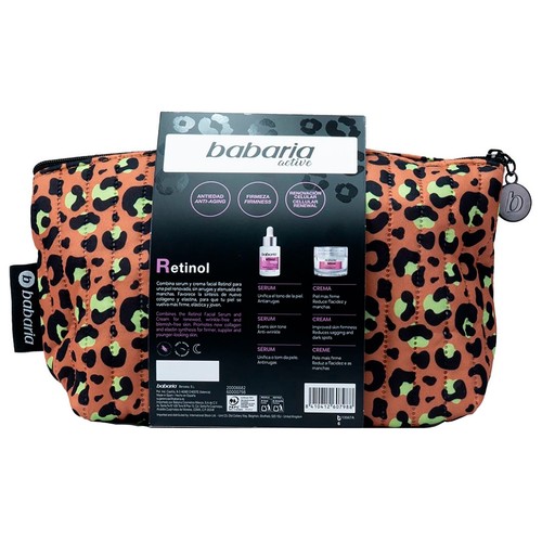 BABARIA Active Neceser con sérum antiarrugas y antimanchas y crema reductora de manchas, ambos con Retinol.
