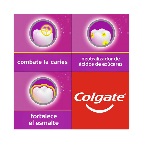 COLGATE Pasta de dientes infantil para niños de + de 3 años, con flúor, calcio y sabor menta suave COLGATE Maximun protection caries kids 50 ml.