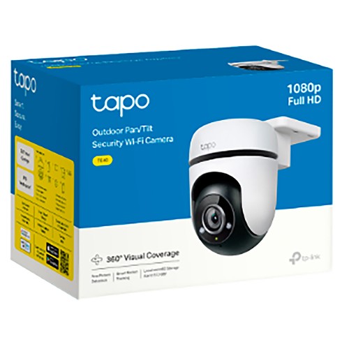 Cámara Wi-Fi vigilancia inteligente de exterior TP-LINK Tapo TC40, detección movimiento, video 1080p, vision nocturna.