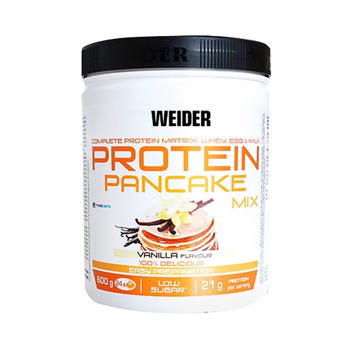 WEIDER Preparado en polvo para preparar tortitas a base de avena y proteínas, sabor vainilla 600 g.