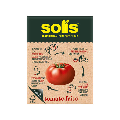 SOLÍS Tomate frito estilo casero SOLÍS brik de 350 g.