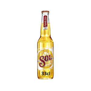 Imagen de SOL Cerveza rubia Mexicana botella 33 cl.