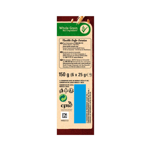 NESTLÉ Cereales en barrita con chocolate y leche NESTLÉ CHOCAPIC barrita de 25 gr, pack de 6 uds.