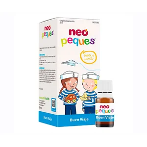 NEO PEQUES Complemento alimenticio sabor limón que ayuda a evitar el mareo en viajes 8 x 10 ml.
