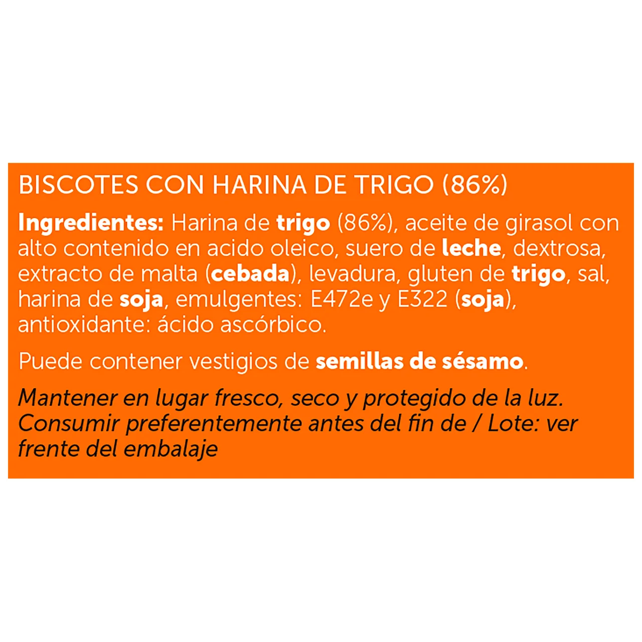 Biscottes normales 68 uds. 510 g.