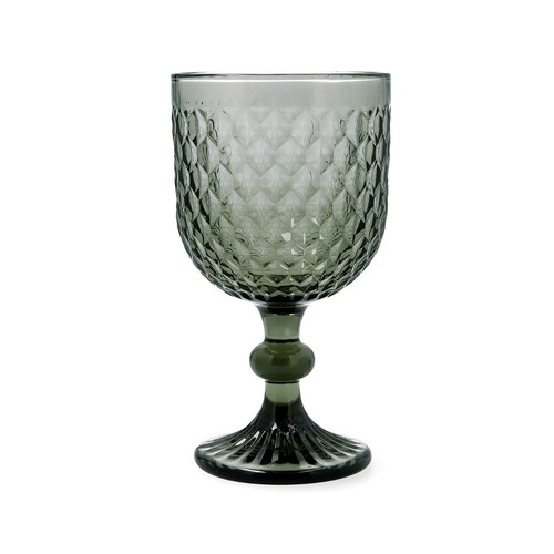 Copa de vidrio de 35 cl, color gris, BIDASOA
