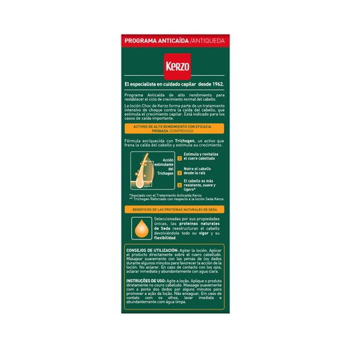 KERZO Choc Loción intensiva anti-caída para cabellos con caída importante 150 ml.