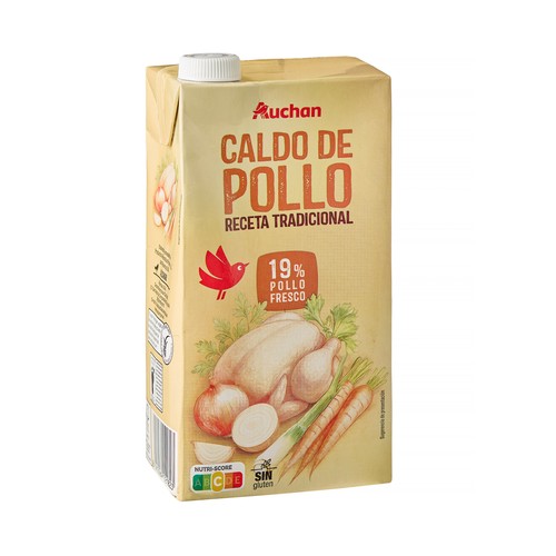 PRODUCTO ALCAMPO Caldo de pollo 19% receta tradicional 1L