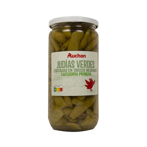 Judías verdes cortadas en trozos medianos PRODUCTO ALCAMPO frasco de 360 g.