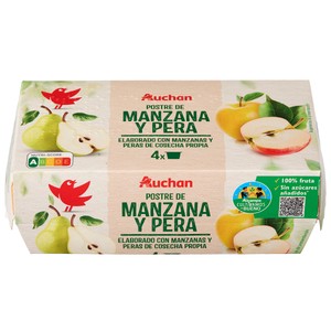 Imagen de ALCAMPO CULTIVAMOS LO BUENO Compota de manzana y pera  pack 4 uds. x 100 g.