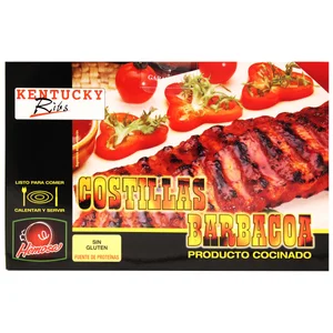 HEMOSA Costillas de cerdo con salsa barbacoa HEMOSA 500 g.