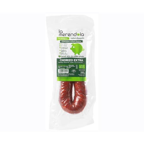 Chorizo Sarta dulce ecológico LA MERENDOLA 200 g.