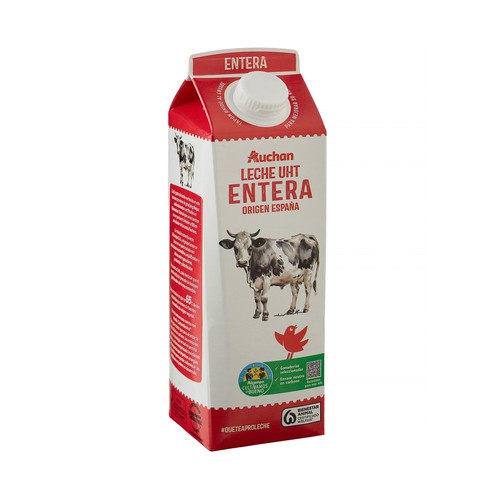 ALCAMPO CULTIVAMOS LO BUENO Leche de vaca entera, de origen española 1 l.