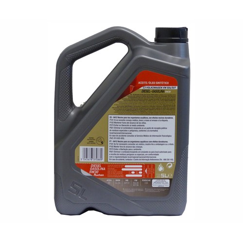 Aceite sintético pata vehículos con motor gasolina o diésel PRODUCTO ALCAMPO C3, 5 litros.