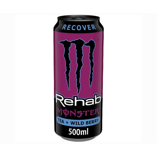 MONSTER Rehab Bebida energética, sabor wildberry lata 50 cl.