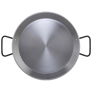 Paellera de acero pulido 34cm apta para inducción, METALTEX.