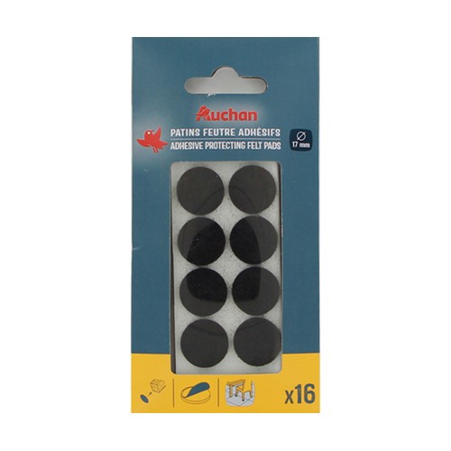 Fieltro adhesivo marrón 17mm AUCHAN.