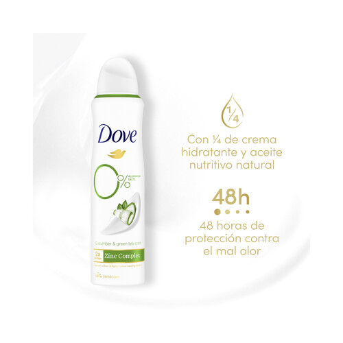 DOVE Desodorante en spray para mujer con extracto de pepino y té verde DOVE Go fresh 150 ml.