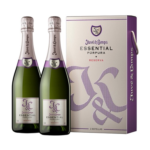 JUVÉ & CAMPS Estuche con 2 botellas de cava brut reserva con D.O. Cava.