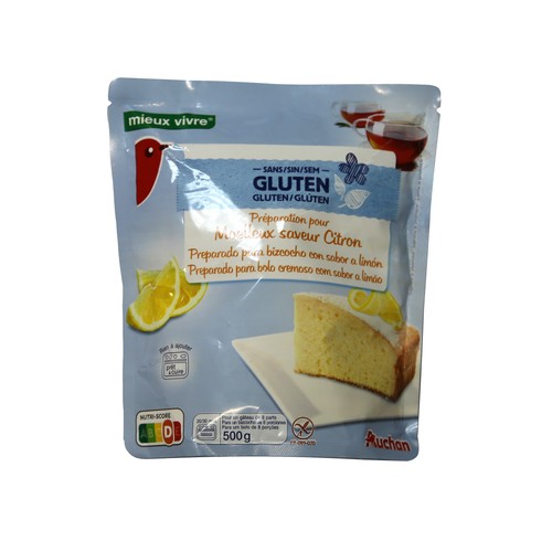 Preparado para bizcocho sabor a limón PRODUCTO ALCAMPO 500 g.