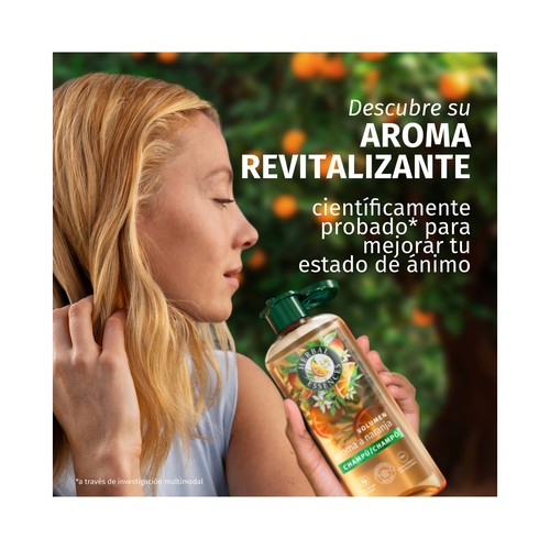 HERBAL ESSENCES Champú voluminizador aroma a naranja, para cabellos finos 350 ml.