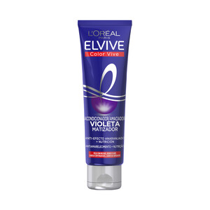 ELVIVE Mascarilla violeta matizadora, con efecto anti-anaranjado para cabellos con mechas, grises o rubios ELVIVE Color vive 150 ml.