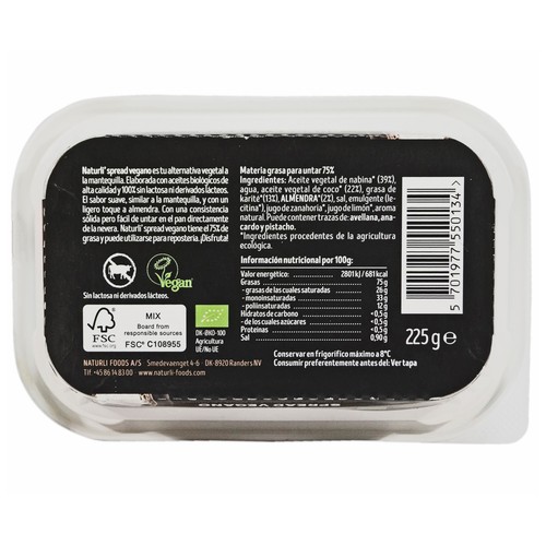 NATURLI Untable Spread ecológico 225 g.