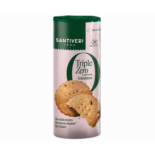 SANTIVERI Galletas de arándanos triple zero sin gluten 205 g.