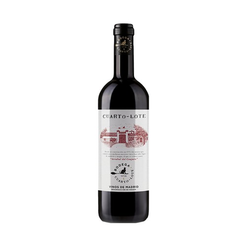 CUARTO LOTE Vino tinto crianza con D.O. Vinos de Madrid botella 75 cl.