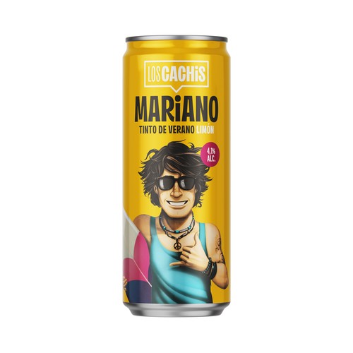 LOS CACHIS Mariano Tinto de verano con limón lata 33 cl.