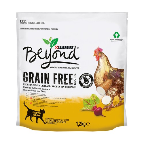 Comida para gatos seca, pollo GRAIN FREE 1, 2 kg.