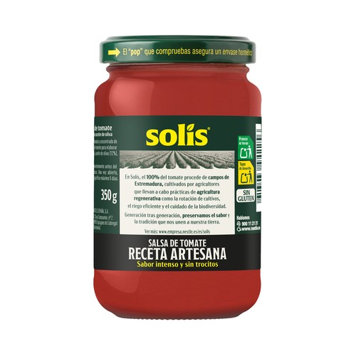 SOLIS Salsa de tomate receta artesana bote 350 g.