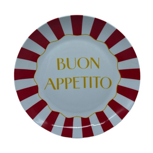 Plato llano 26cm porcelana decorado Ciao Bella. ACTUEL