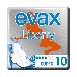 Imagen de EVAX Compresas super con alas EVAX Liberty 10 uds.