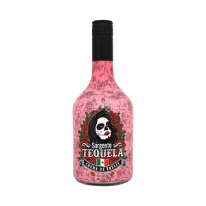 SARGENTO TEQUELA Crema de fresas con un toque de Agave (de origen Mexicano) SARGENTO TEQUELA botella de 70 cl.