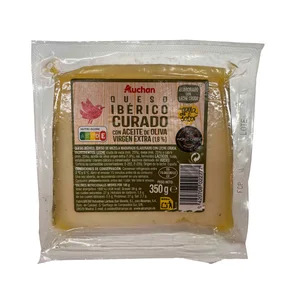 AUCHAN Queso mezcla curado en aceite de oliva virgen extra Producto Alcampo