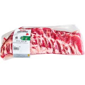 ALCAMPO CULTIVAMOS LO BUENO Tiras de costillas de cerdo de cebo ibérico al peso.