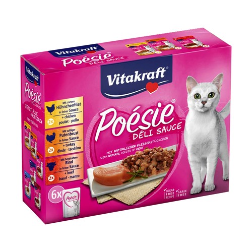 VITAKRAFT Comida para gatos húmeda Poèsie 6 uds. x 85 g.