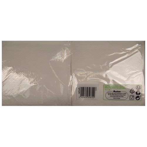 PRODUCTO ECONÓMICO ALCAMPO Servilletas de papel desechables blancas, 1 capa 30 X 30 cm PRODUCTO ECONÓMICO ALCAMPO 200 uds.